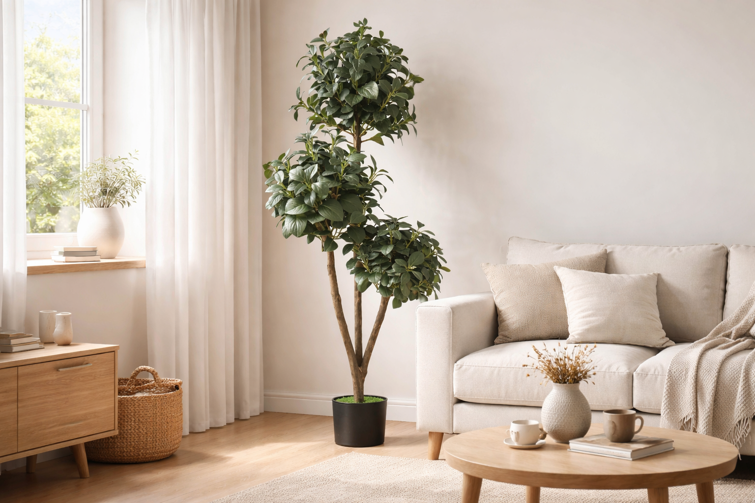 ხელოვნური დეკორატიული მცენარე ქოთნით (150 სმ) YD28259